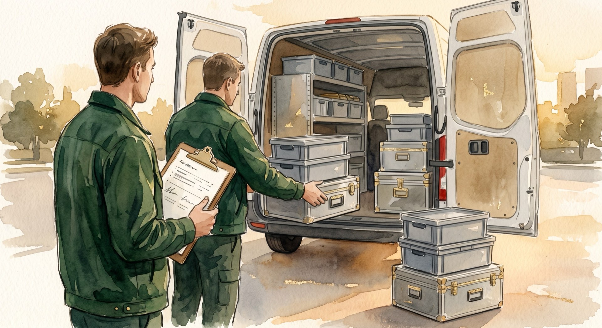 Logistics coordinator loading equipment